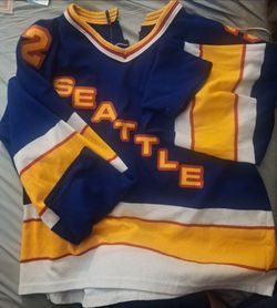 Vintage Late 1970's early 80's Seattle Breakers (XL) WHL practice Hockey Jersey (Rare)OBO