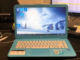 HP - 14” Intel Celeron Notebook -Aqua