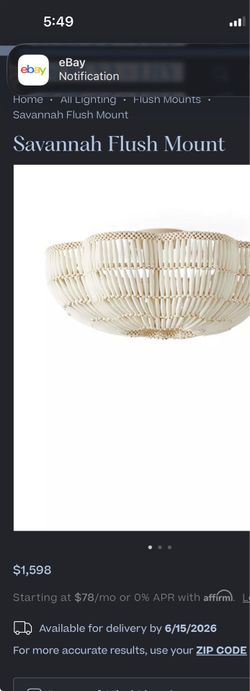 Serena and lily mounted flush ceiling light