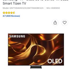 Brand new in box Samsung - 77" Class S84D Series 4K OLED Smart Tizen TV  $1299  Delivery available   Feel free to message me if you have any questions