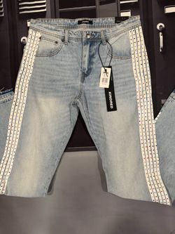 Kindred Light Wash Jeans with Side Stripe Detail