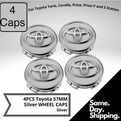 Set Of 4 Fits Toyota Rim Center Caps For Corolla/Prius 57mm