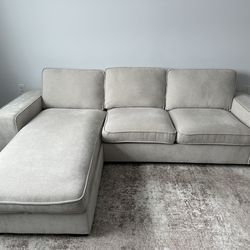 98” L-Shape Sectional w/ Storage 2 pcs – Excellent Condition