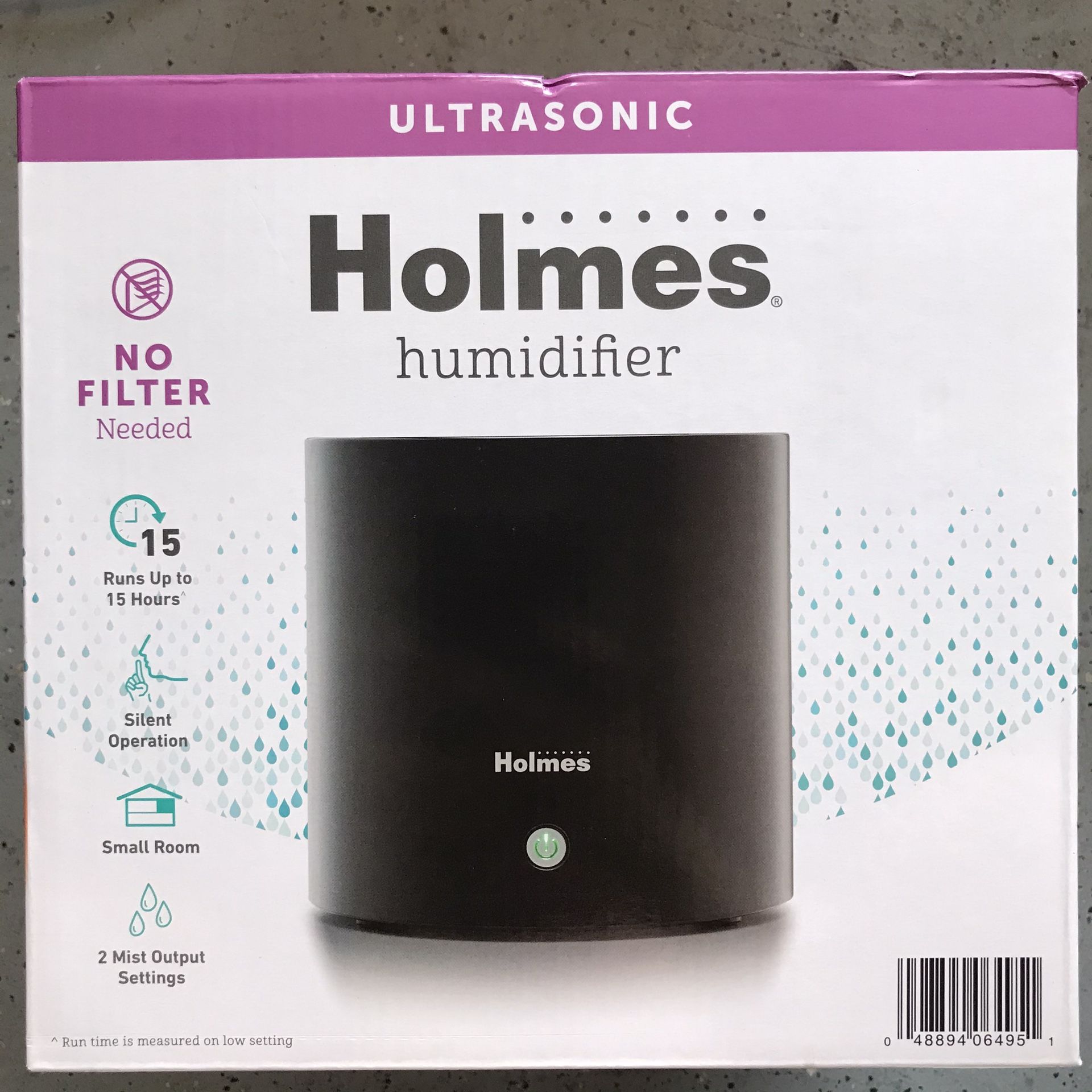 Brand New ! Holmes Ultrasonic Cylinder Humidifier HM411-BTU-FCA ! Room Humidifier !