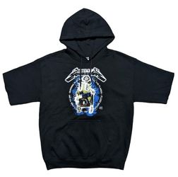 NEW Metallica Hoodie Black Ride The Lightning Men M Sweatshirt Short Sleeve