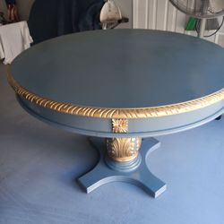 Blue And Gold Dining Room Table 48 Inches Wide