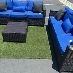 Navy Blue Outdoor Patio Furniture Set