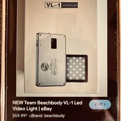 Team Beach Body VL-1 LED Video Light 