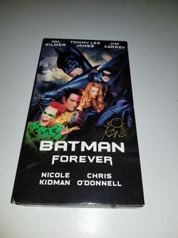 Batman forever Bob Kane autograph vhs Tape.