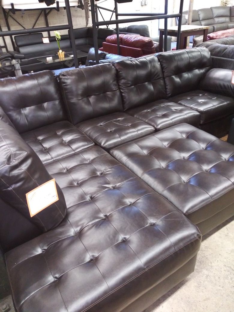 Ashley's Brand New Sectional With Ottoman