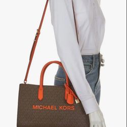 Brand New Never Used Michael Kors “Scarlet” Medium East West Satchel