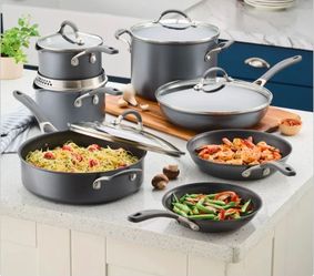 Circulon A1 Series with ScratchDefense Cookware Set, 12 Piece, Graphite