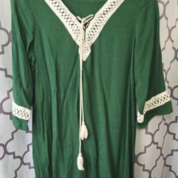 Ladies Entro Green Tunic Top