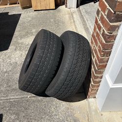 Two 31 10.5 15 all terrain tires