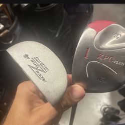 Woman’s Golf driver and putter in left Handed  
