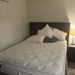 Bed Frame, Dresser, Night Stand,  And Bed 