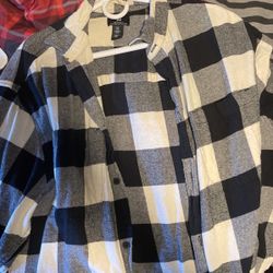 H&M Men Flannel XL And L Cardigan 