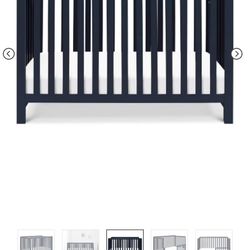Adjustable Graco Crib Navy Blue