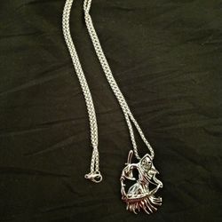 Grim Reaper Stainless Steel Chain And Pendant 