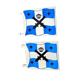2x LEGO Vintage Pirate Imperial Soldiers FLAG (368) Blue White