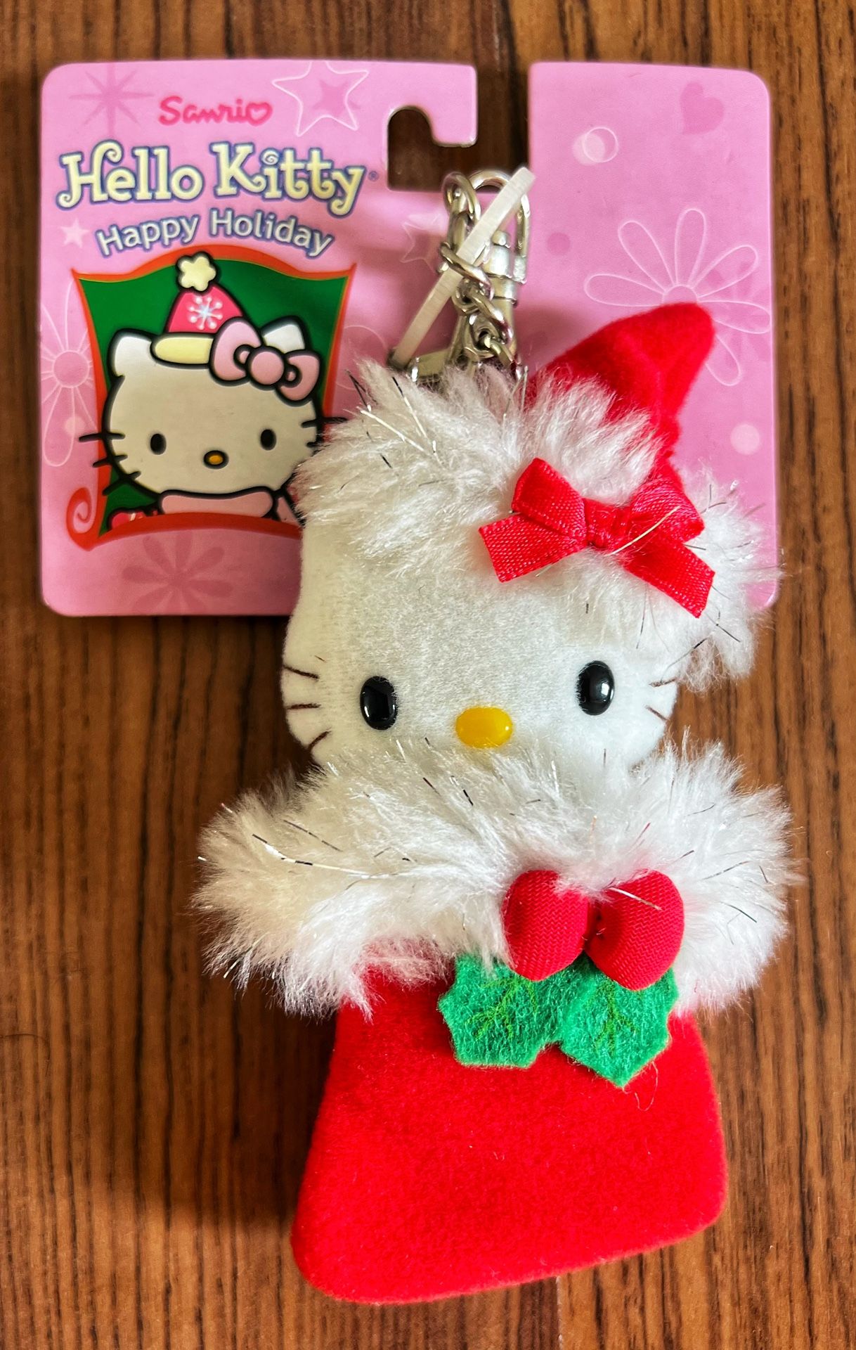 Rare Vintage Hello Kitty Nakajima Sanrio Key Chain Christmas Santa Claus HTF NWT