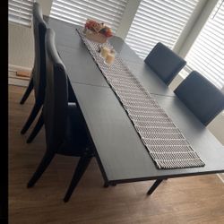 dining table with chairs