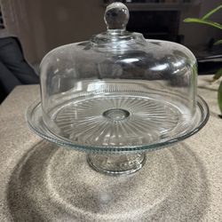 Anchor 2pc Glass Cake Dish