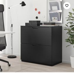 IKEA - GALANT Drawer unit/drop file storage, black stained ash veneer, 31 1/2x31 1/2 " new, still in the package for $400.00