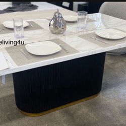 72” Genuine Marble Dining Table Brand New In Box