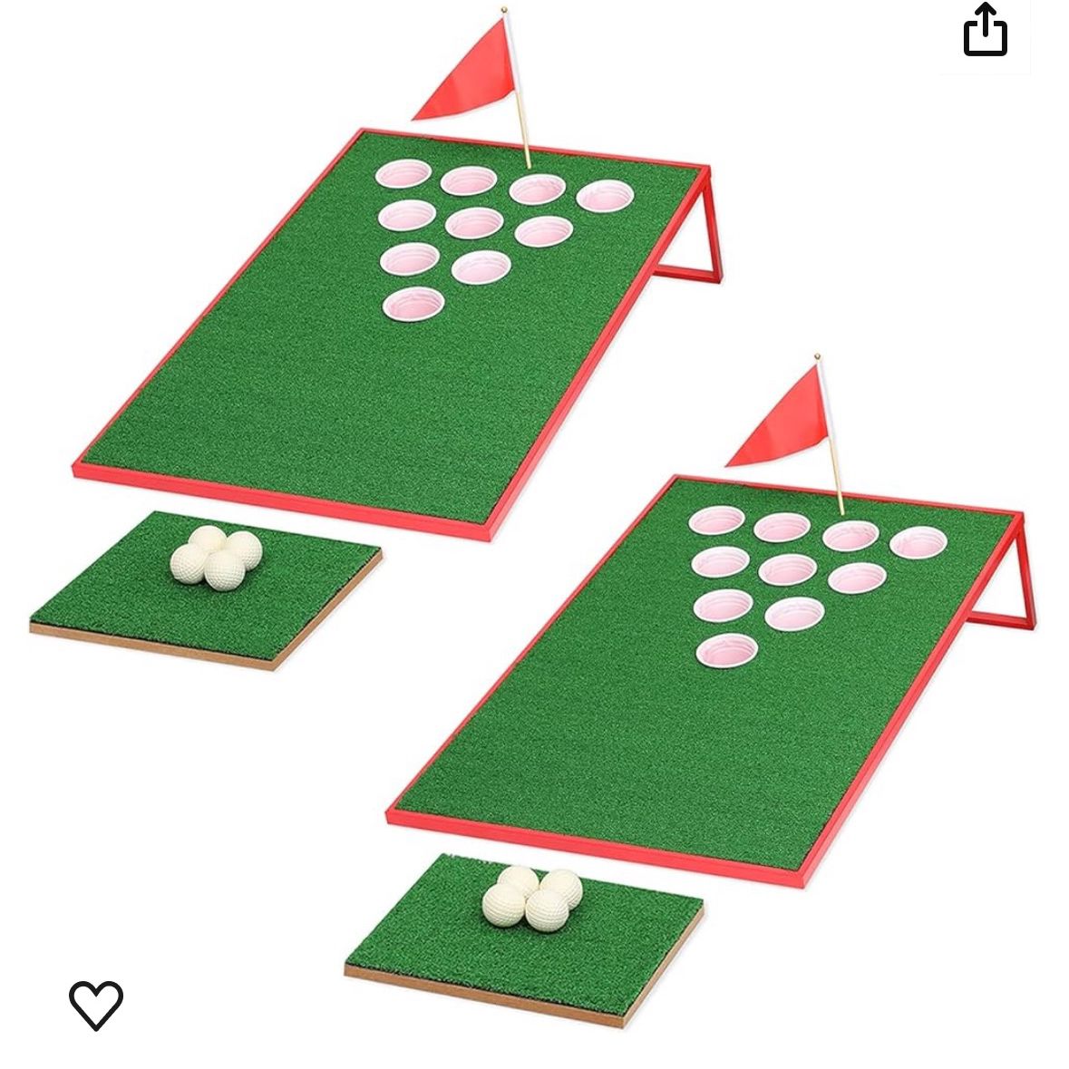 SPRAWL Golf Pong Cornhole Set Exciting Golf Chipping Game Pong Chip Shot Game for Tailgate Beach Backyard Man Cave