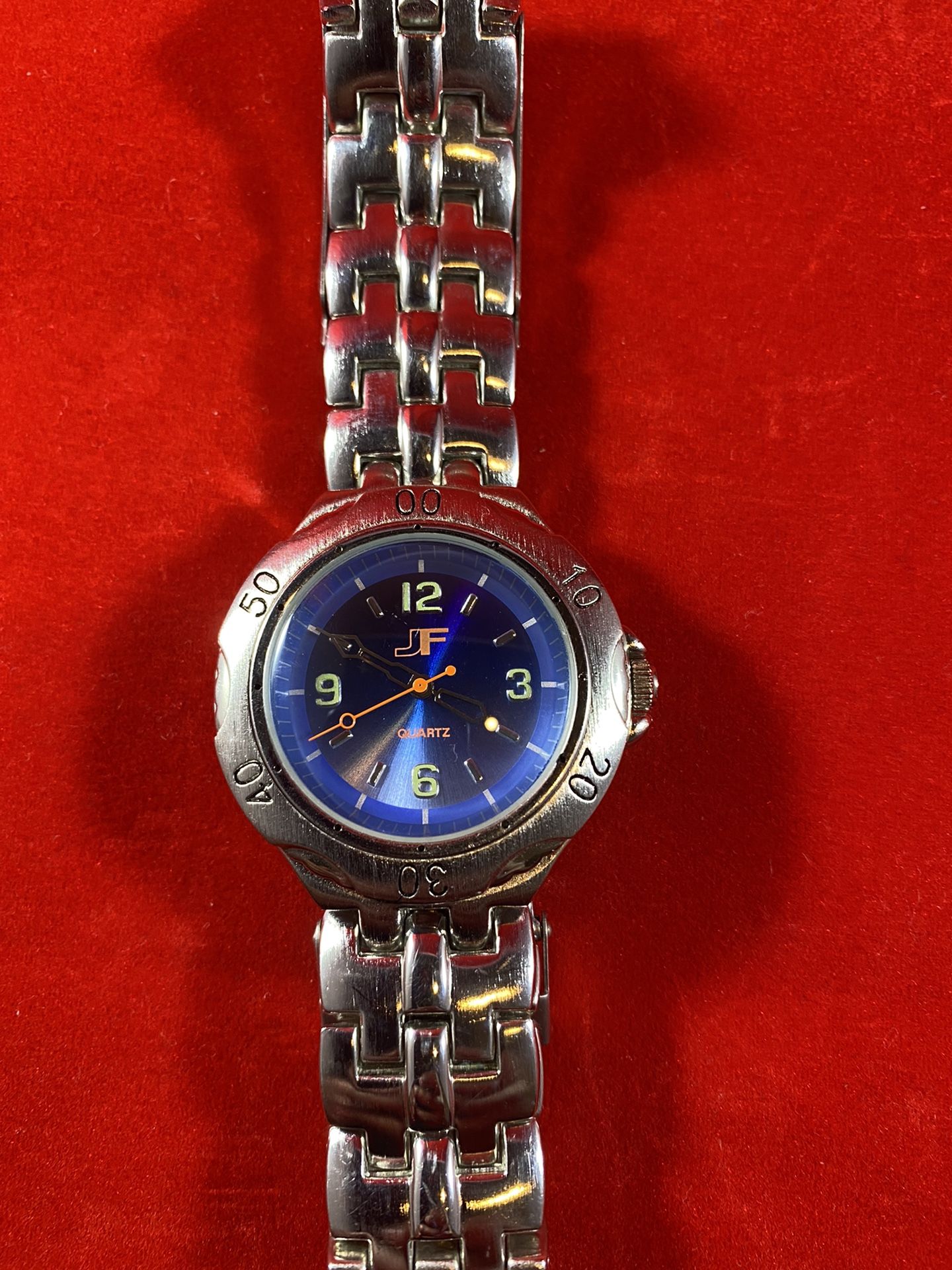 Stainless Steel Watch Inscribed JF