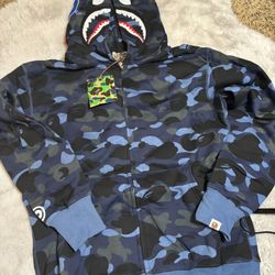 Blue Camo Bape Zip