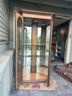 Glass Corner Cabinet - Excellent Condition