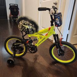 Ozone 500 Kids' Shock Force 16 In Bike Including Halmet And Handle Bar Basket