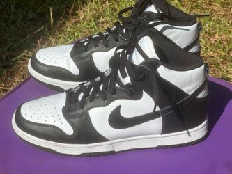 10.5 white black dunks panda Hightop