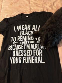Size xl Black Graphic Humor Quote T-Shirt