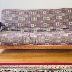 Solid Oak Futon - Great Condition