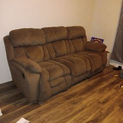 Brown Recliner Couch 
