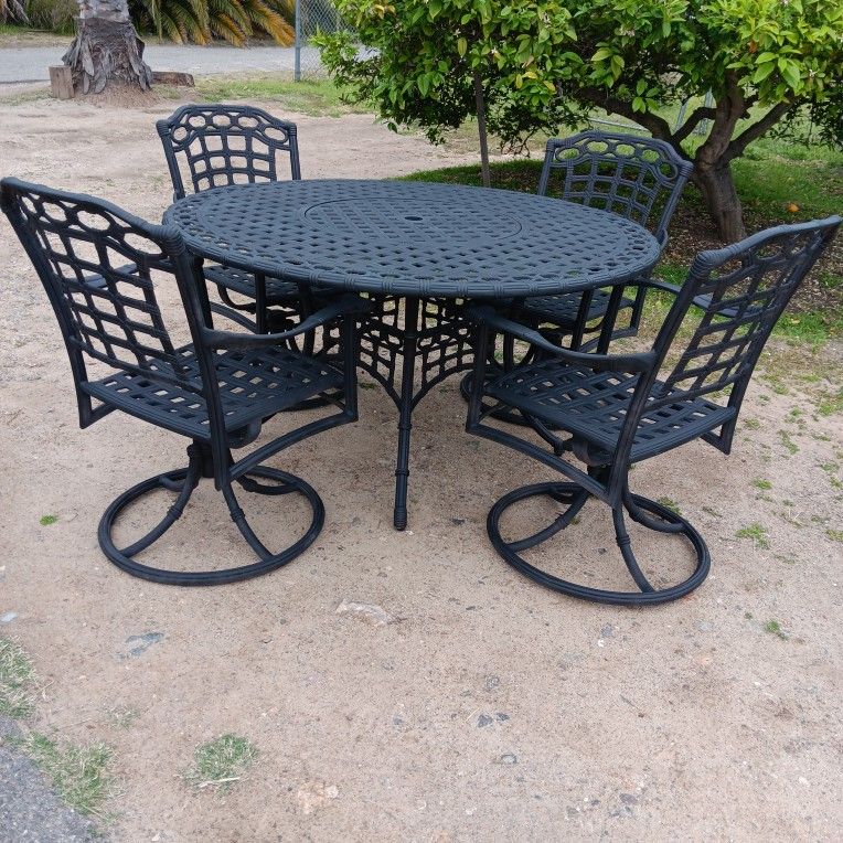 Hanamint Outdoor Patio Furniture Table And 4 Chairs