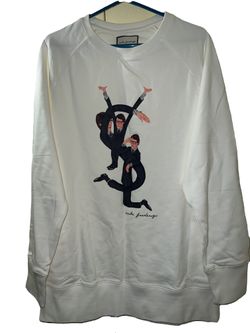 Men’s White Graphic Sweater