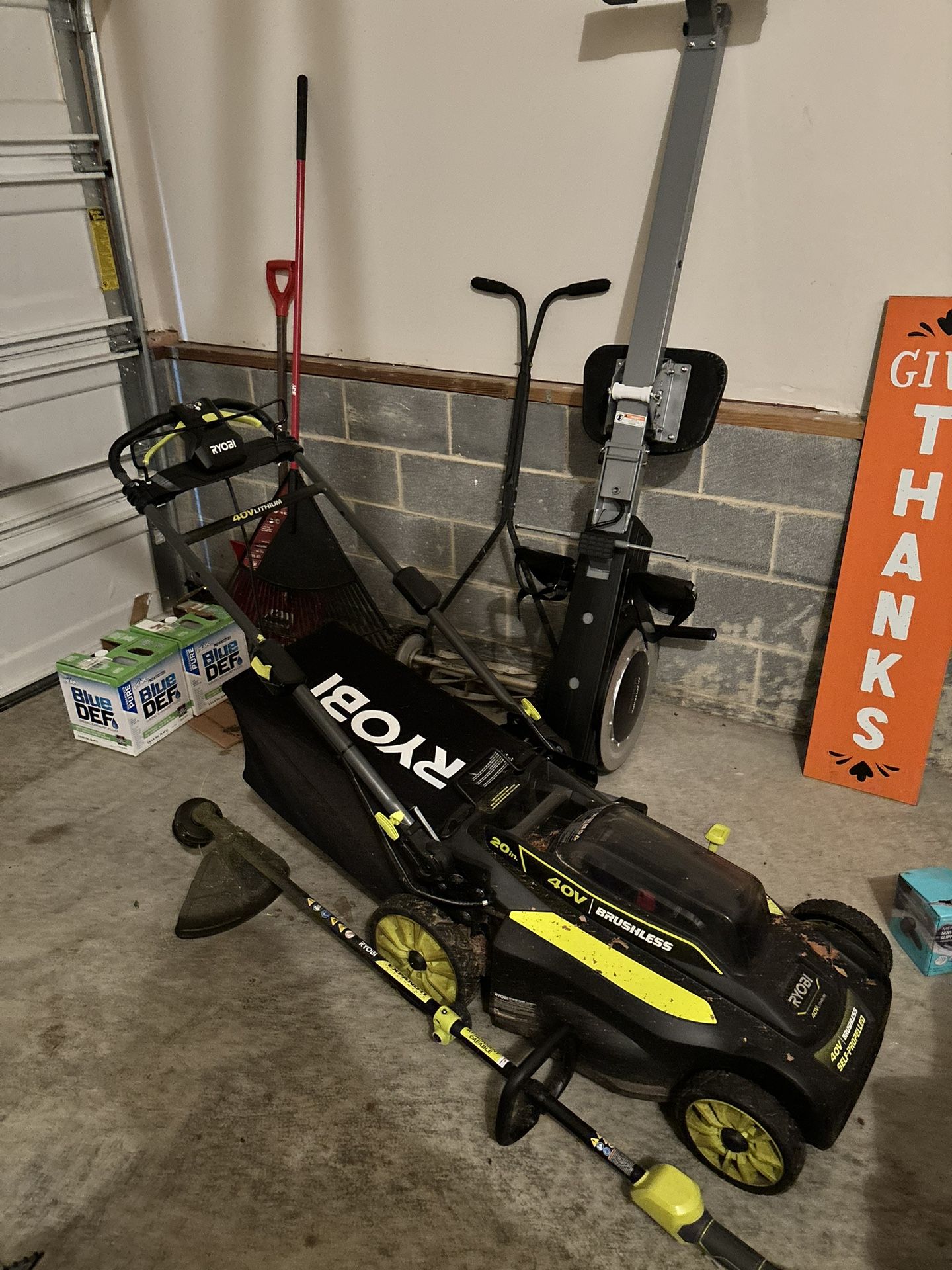 Ryobi Electric Push mower/ Weed Eater/. Sale Pending