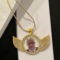 Wing Photo Pendant necklace 