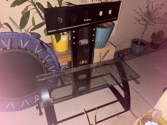 Glass tv stand