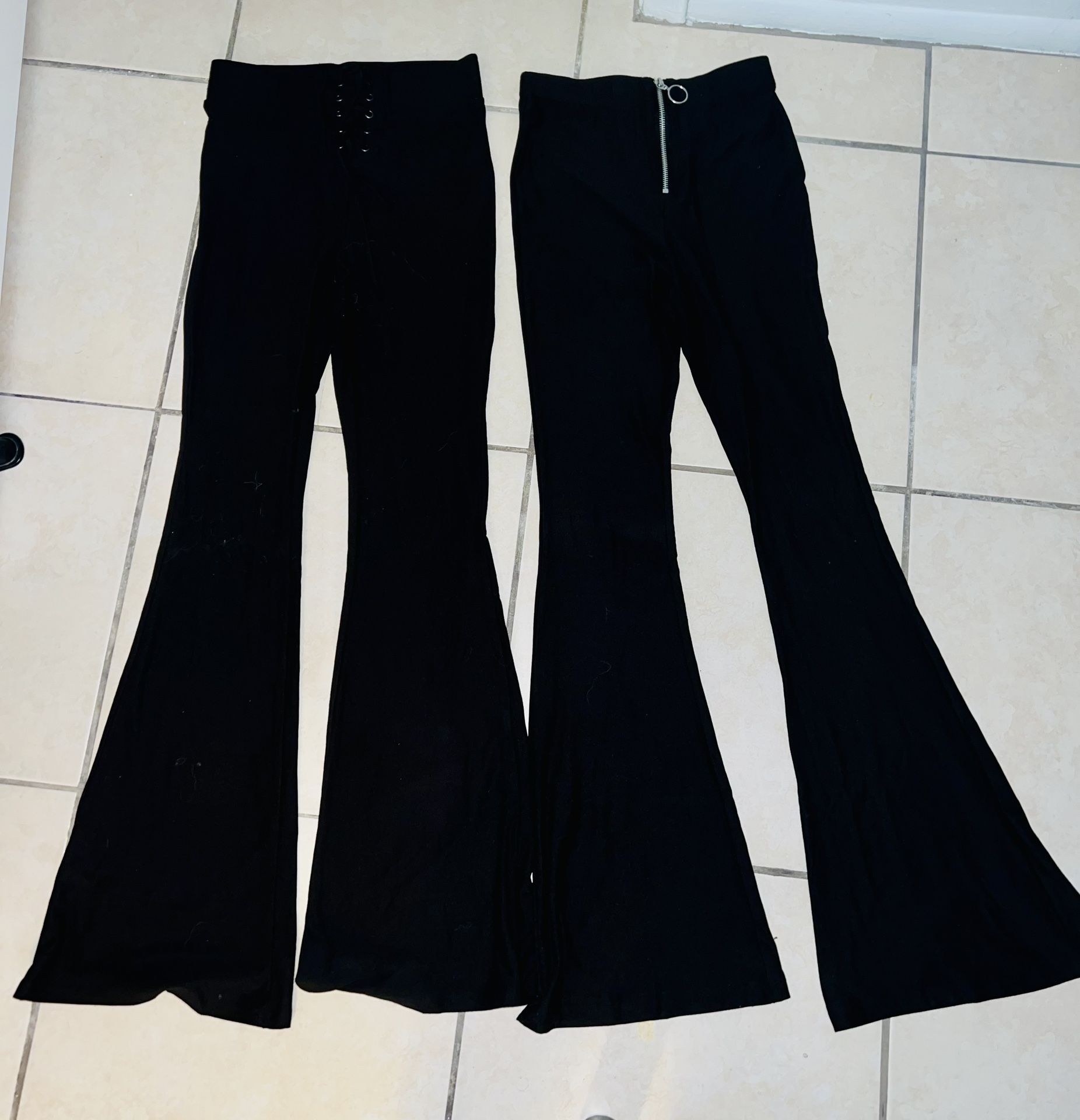 Black Bell bottoms size Small $5 For Both