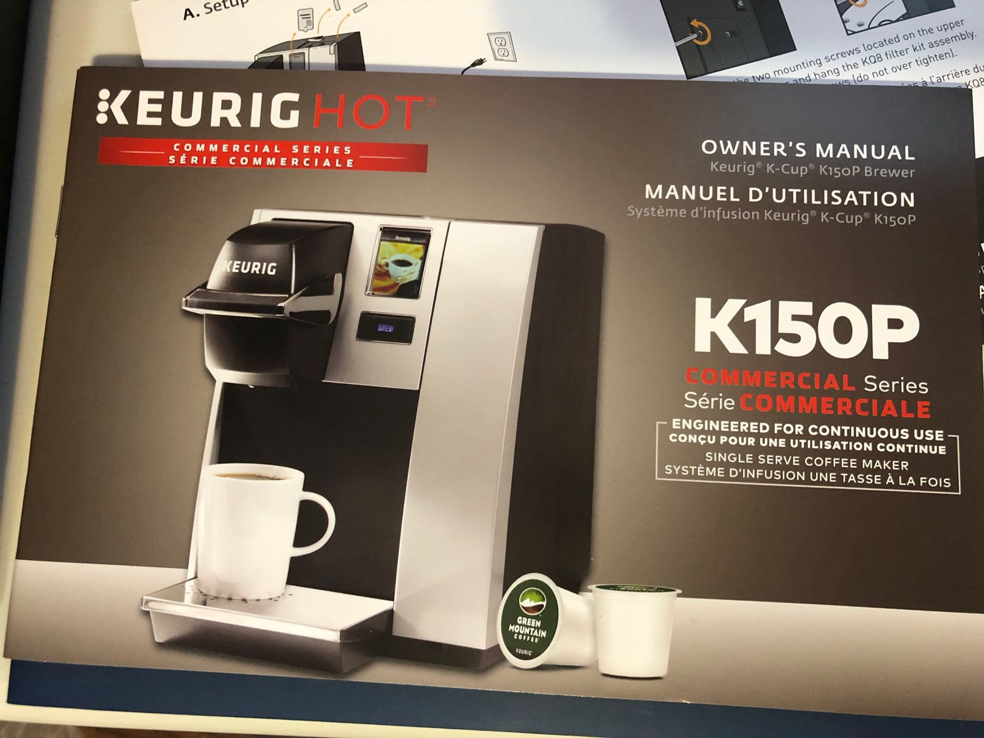 Keurig K150P Commercial Brewing System Pre-assembled for Direct-water-line plumbing
