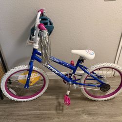 new girl bike with helmet 