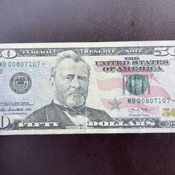 Fifty Dollar With Star ⭐️ Note😎