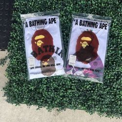 Bape Tee Shirts Left Size Large Right Size Medium 