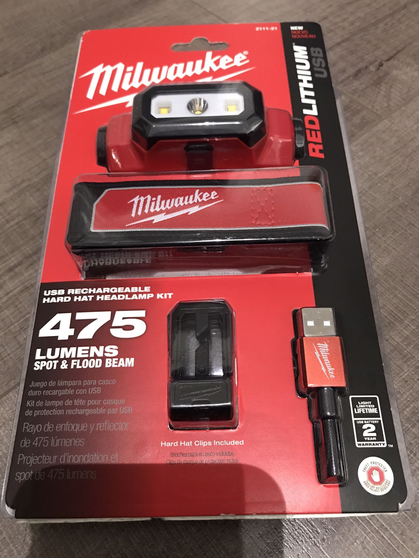 Milwaukee 475 Lumens LED Rechargeable Hard Hat Headlamp