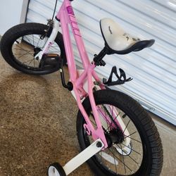 Royalbaby Girls Freestyle Kids Bike 16" Pink with training wheel. Great condition, barely ridden. 